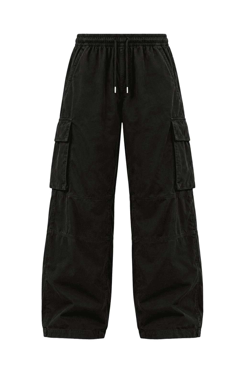 Black Vintage Baggy Cargo Jeans view 2