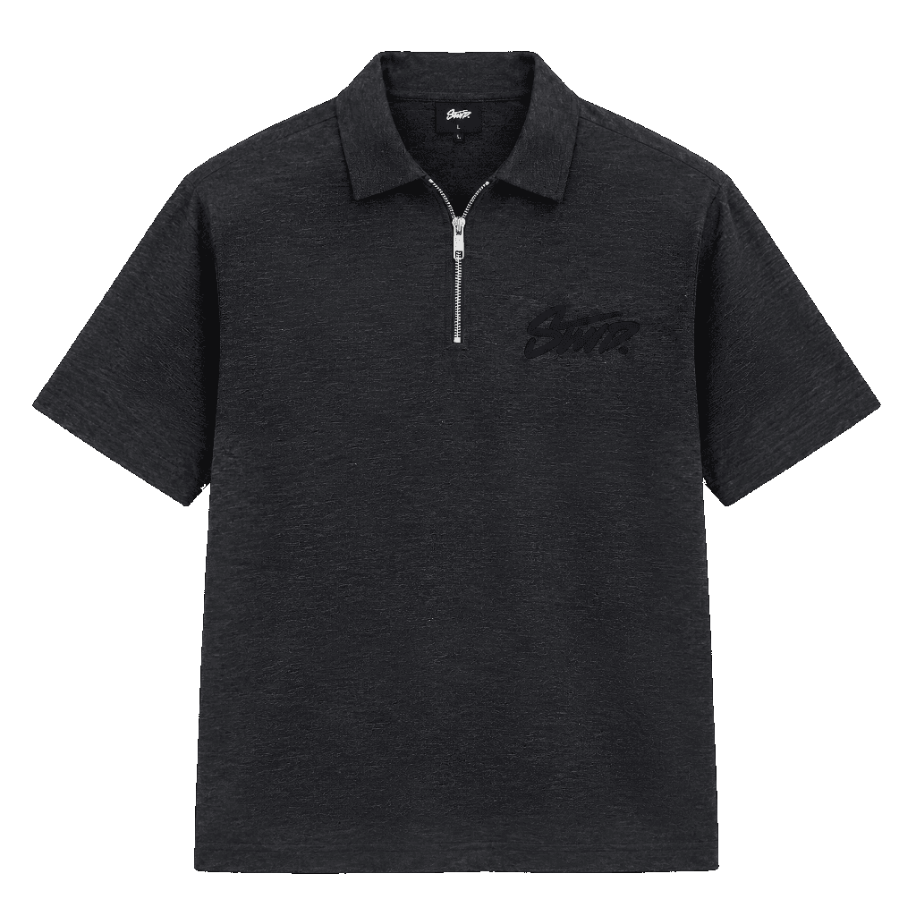 STWD Vintage Quarter-Zip Polo (Charcoal) view 2